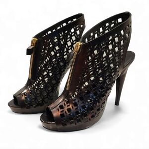 Auth! Pierre Hardy perforated leather sandals heels